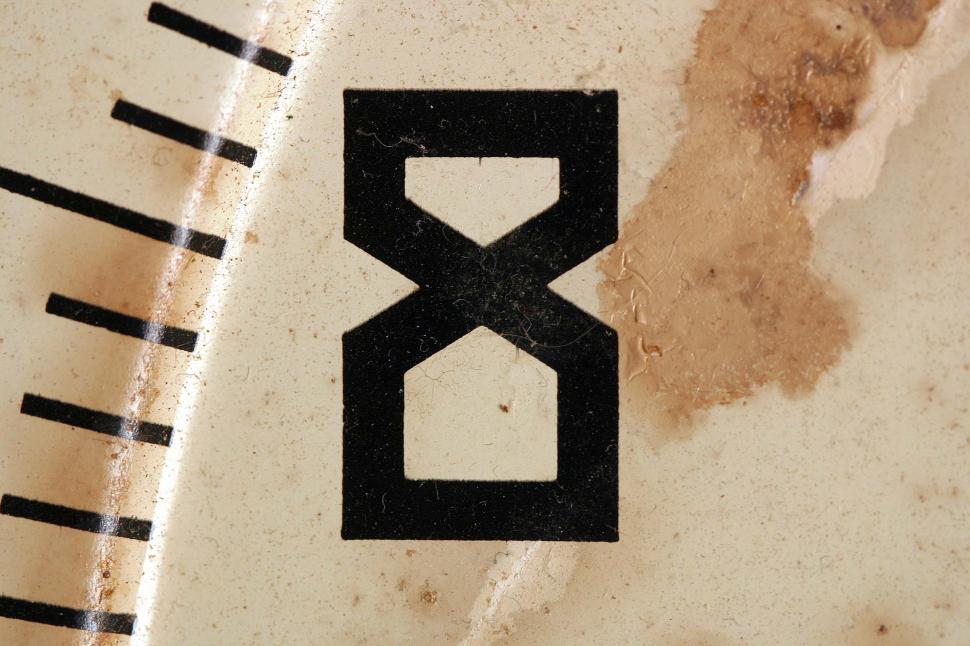 Free Image of Close Up of Black and White Clock With Numbers 