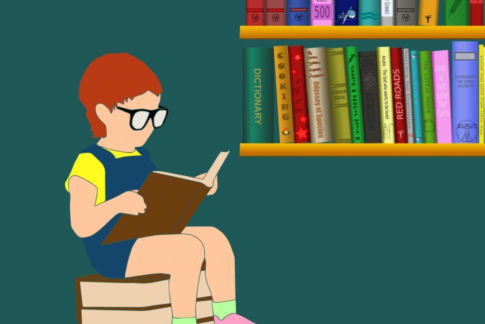 Free Image of child reading  