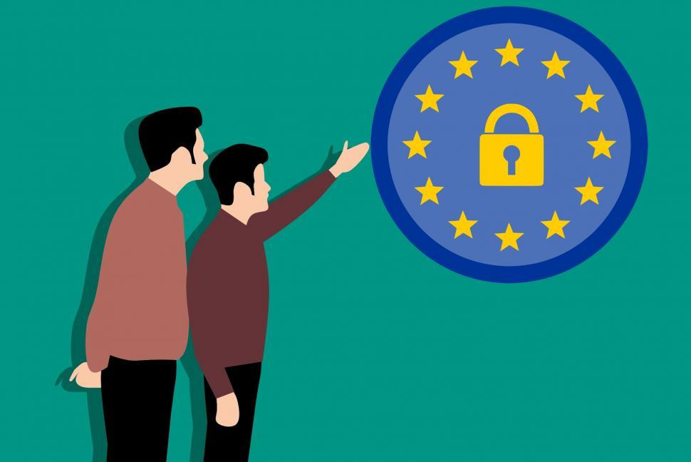Free Image of man pointing to gdpr sign  