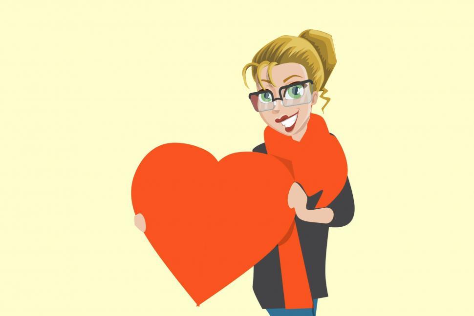 Free Image of woman holding heart  