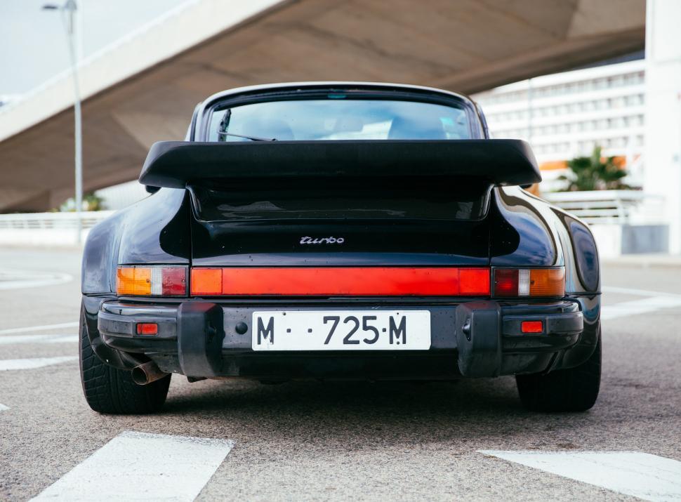 Free Stock Photo of Rear view of a black sports car | Download Free ...