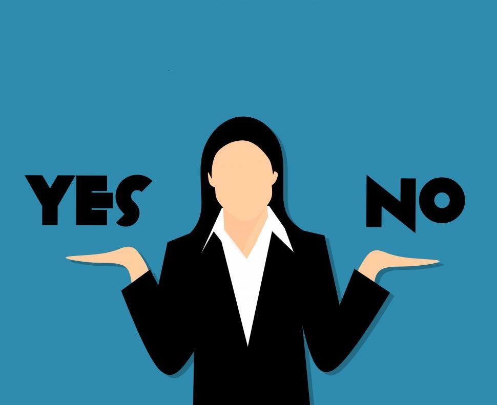 Free Image of woman doubts  