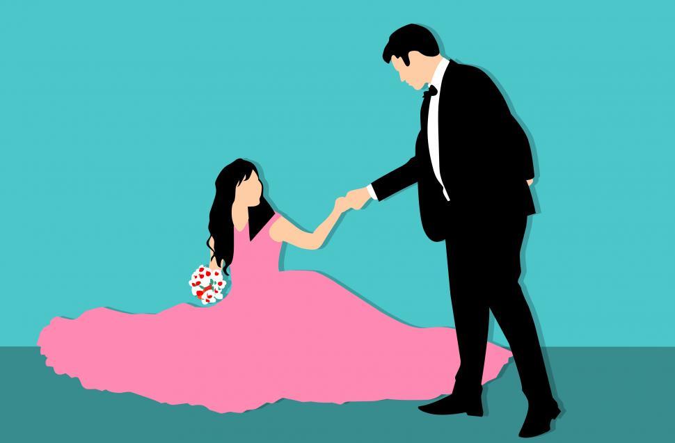 Free Image of bride and groom  