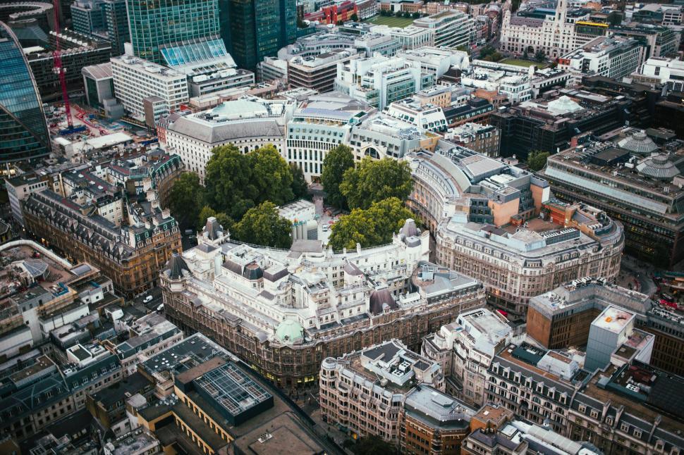 Free Stock Photo of Aerial view of downtown London | Download Free ...