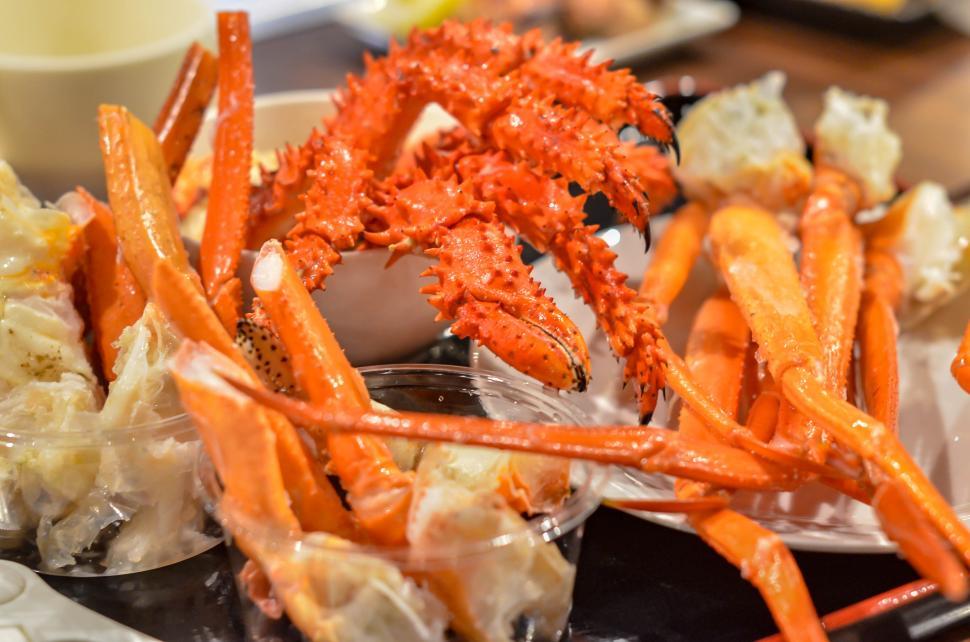 Free Image of Seafood Buffet in Japanese Restaurant  