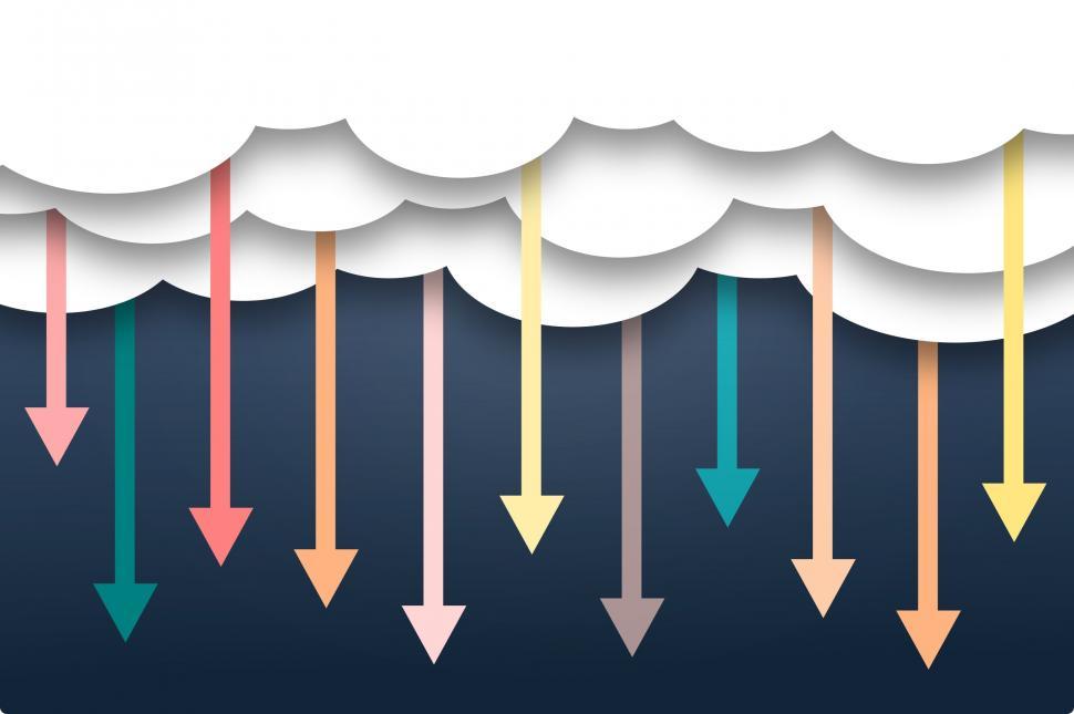 Free Image of Abstract Clouds with Arrows - Background with Copyspace  