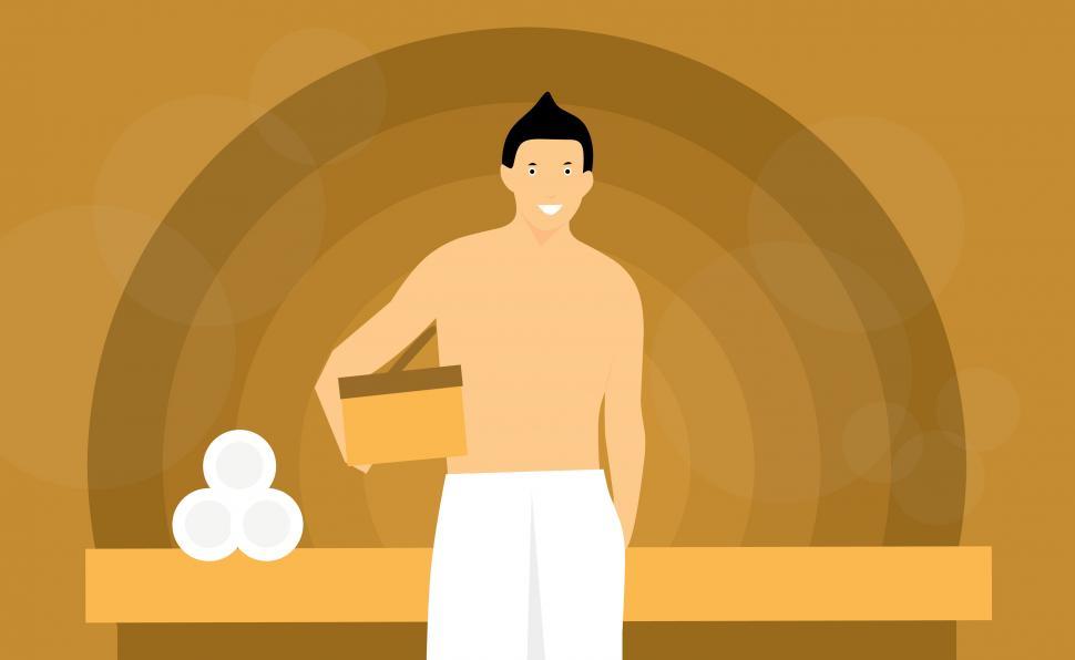 Free Image of sauna man  