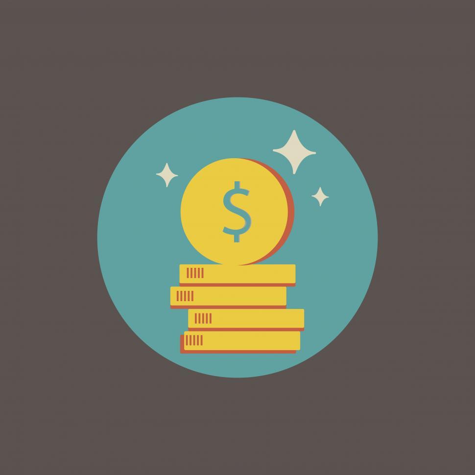 Free Image of Currency and gold vector icon 
