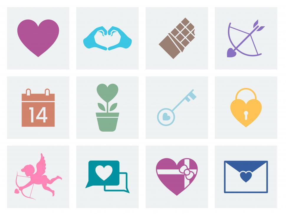 Free Image of Valentine s day vector icons 