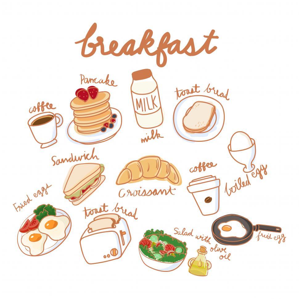 Free Stock Photo of Various breakfast food vector icons | Download Free  Images and Free Illustrations