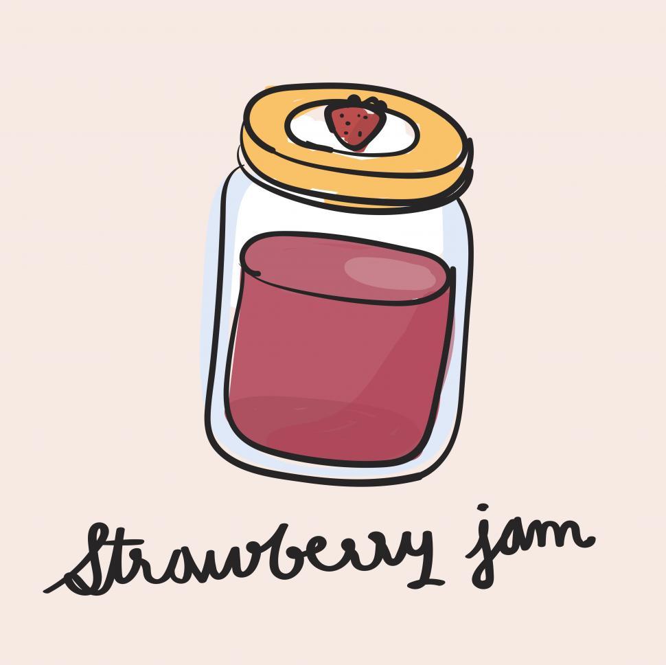 Free Stock Photo of Strawberry jam vector icon