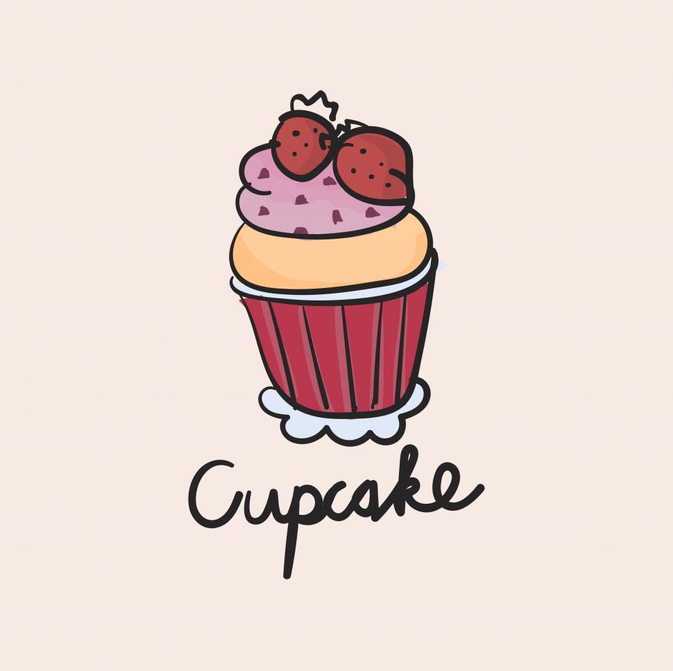 Free Image of Cup cake vector icon 