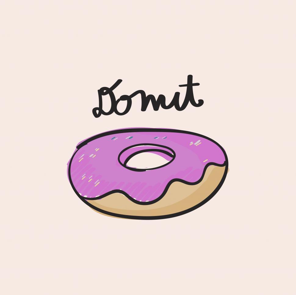 Free Image of Doughnut icon vector 
