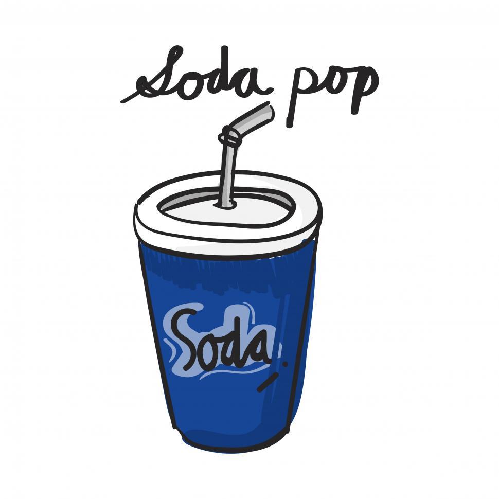 Cartoon, container, cup, drink, paper, soda, straw icon - Download