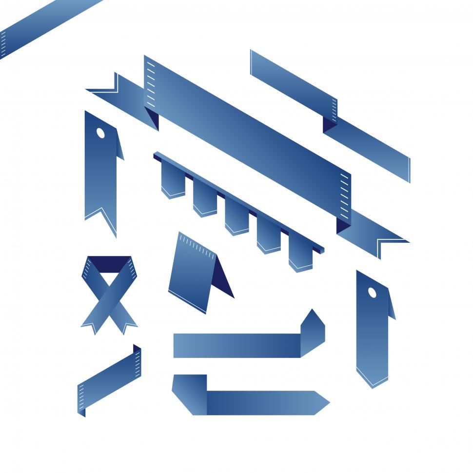 Free Image of Ribbon banner icons vector 