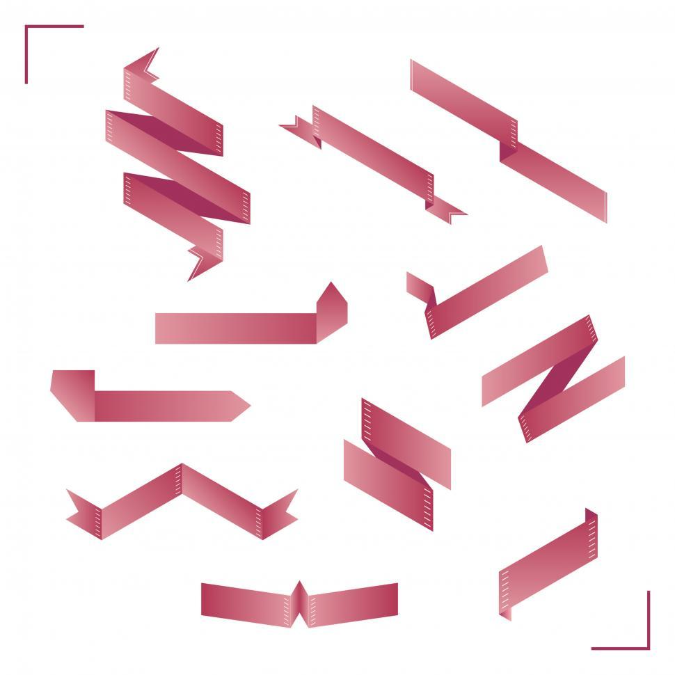Free Image of Ribbon banner icons vector 