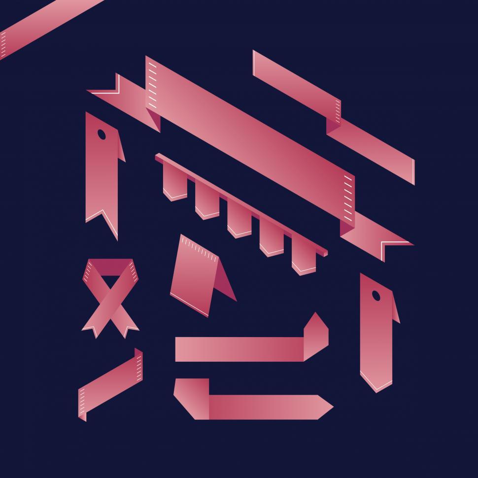 Free Image of Ribbon banner icons vector 