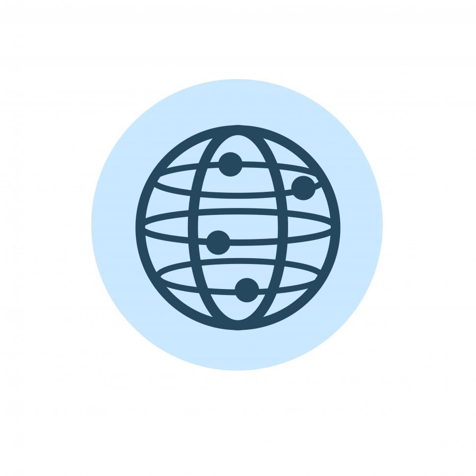 globe icon white