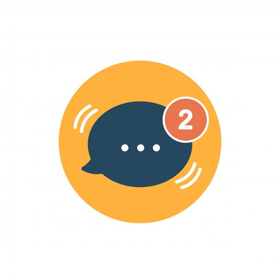 Free Image of Message speech bubble vector icon 