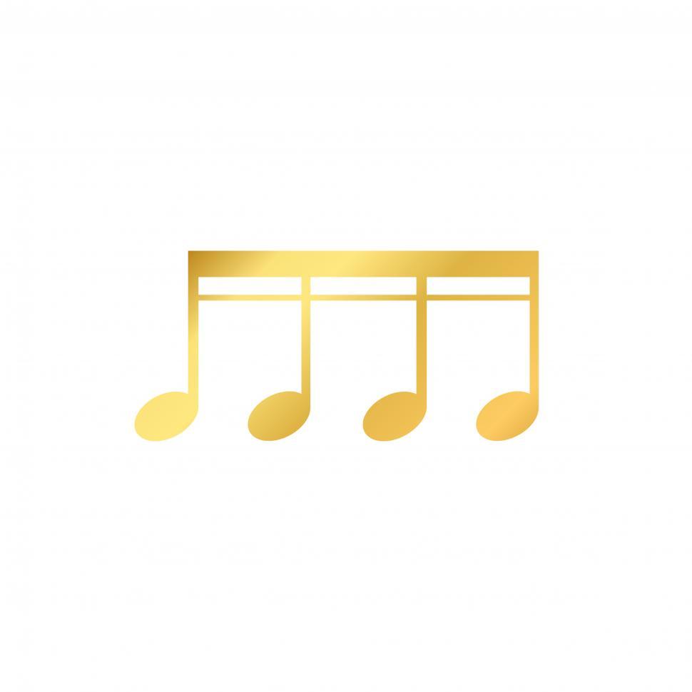 Free Image of Musical note Illustration vector on white background 