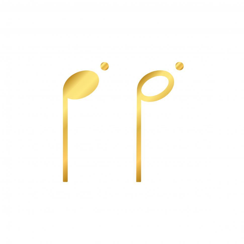 Free Image of Musical note Illustration vector on white background 