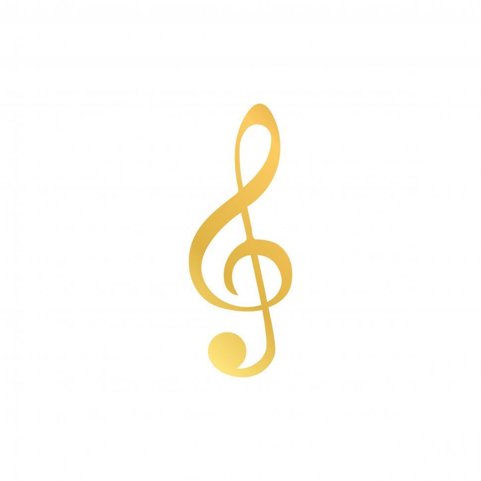 Free Image of Musical note Illustration vector on white background 