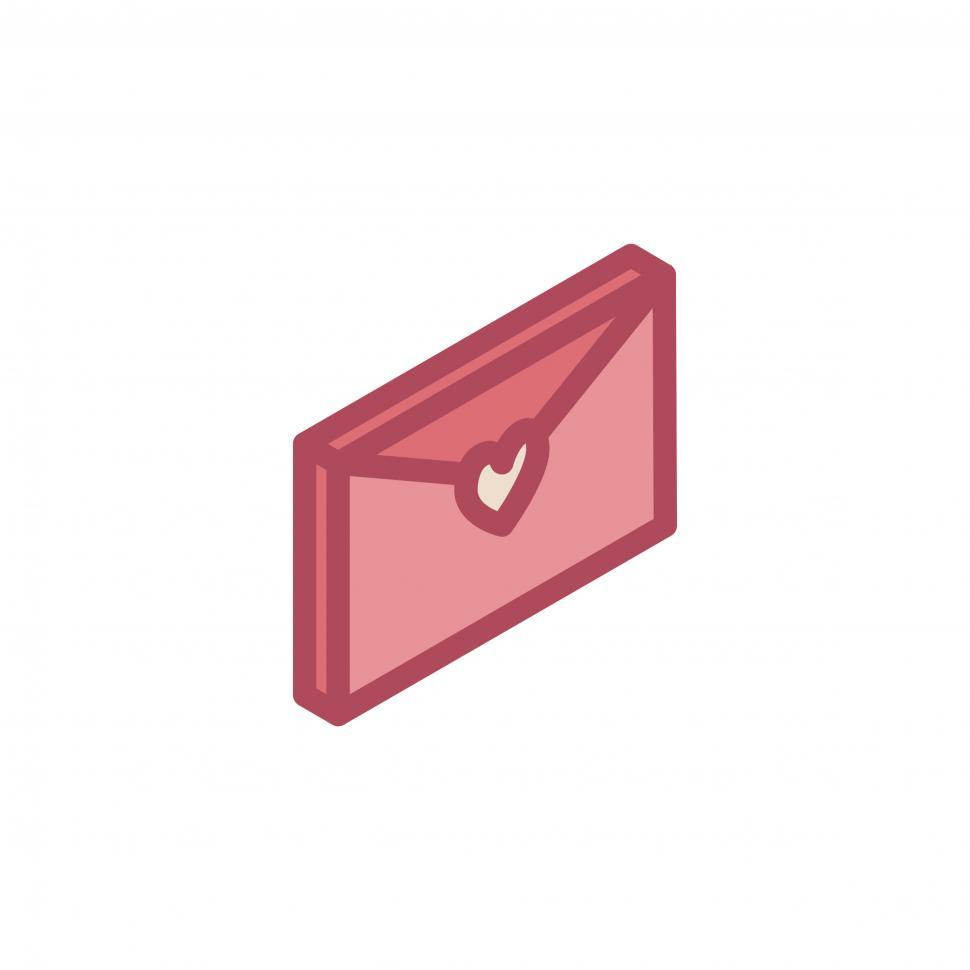 Free Image of Valentine envelope vector icon 