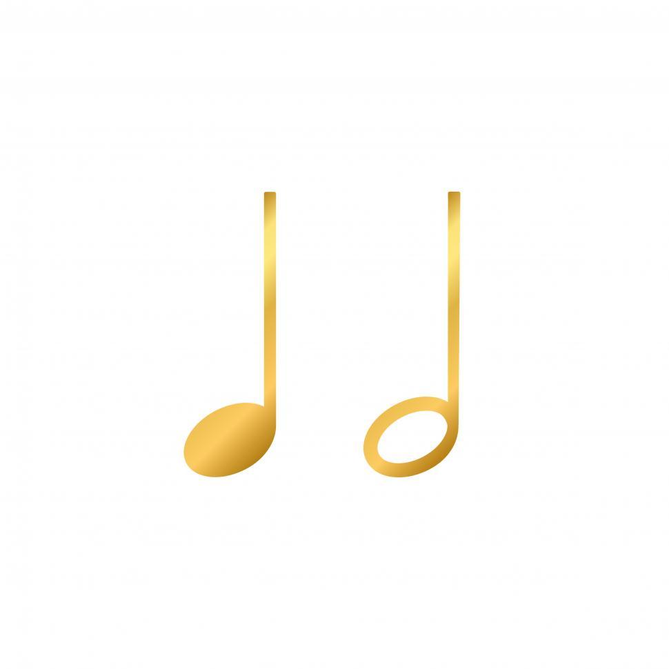 Free Image of Musical note Illustration vector on white background 