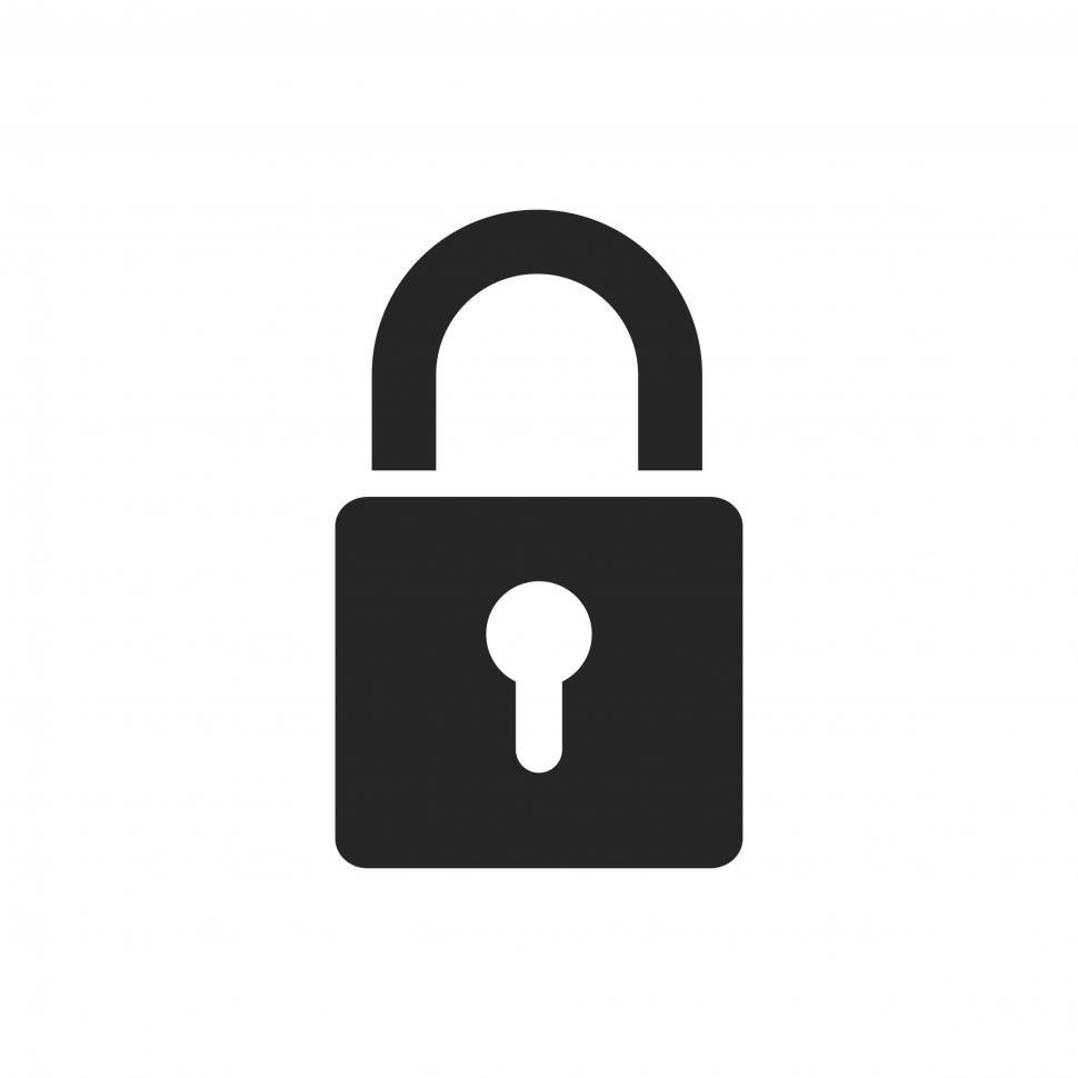 Get Free Stock Photos of Pad lock  vector  icon  Online 