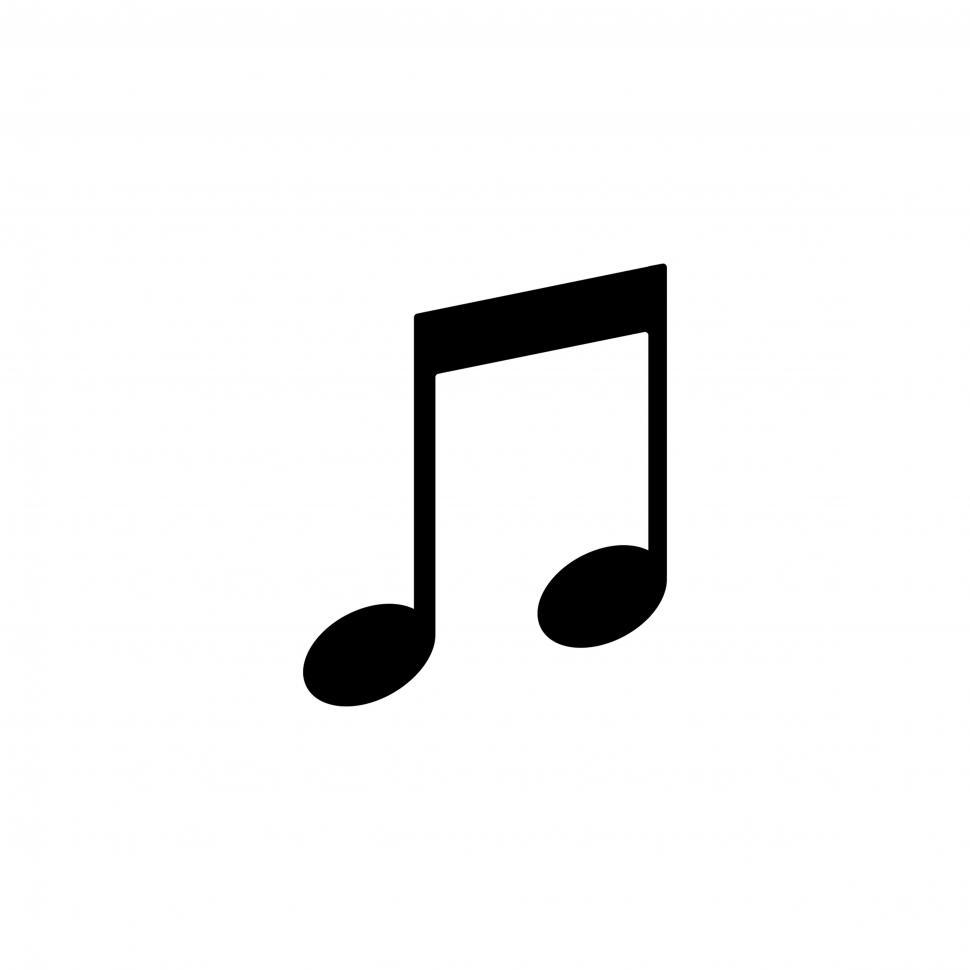 Free Image of Musical note Illustration vector on white background 