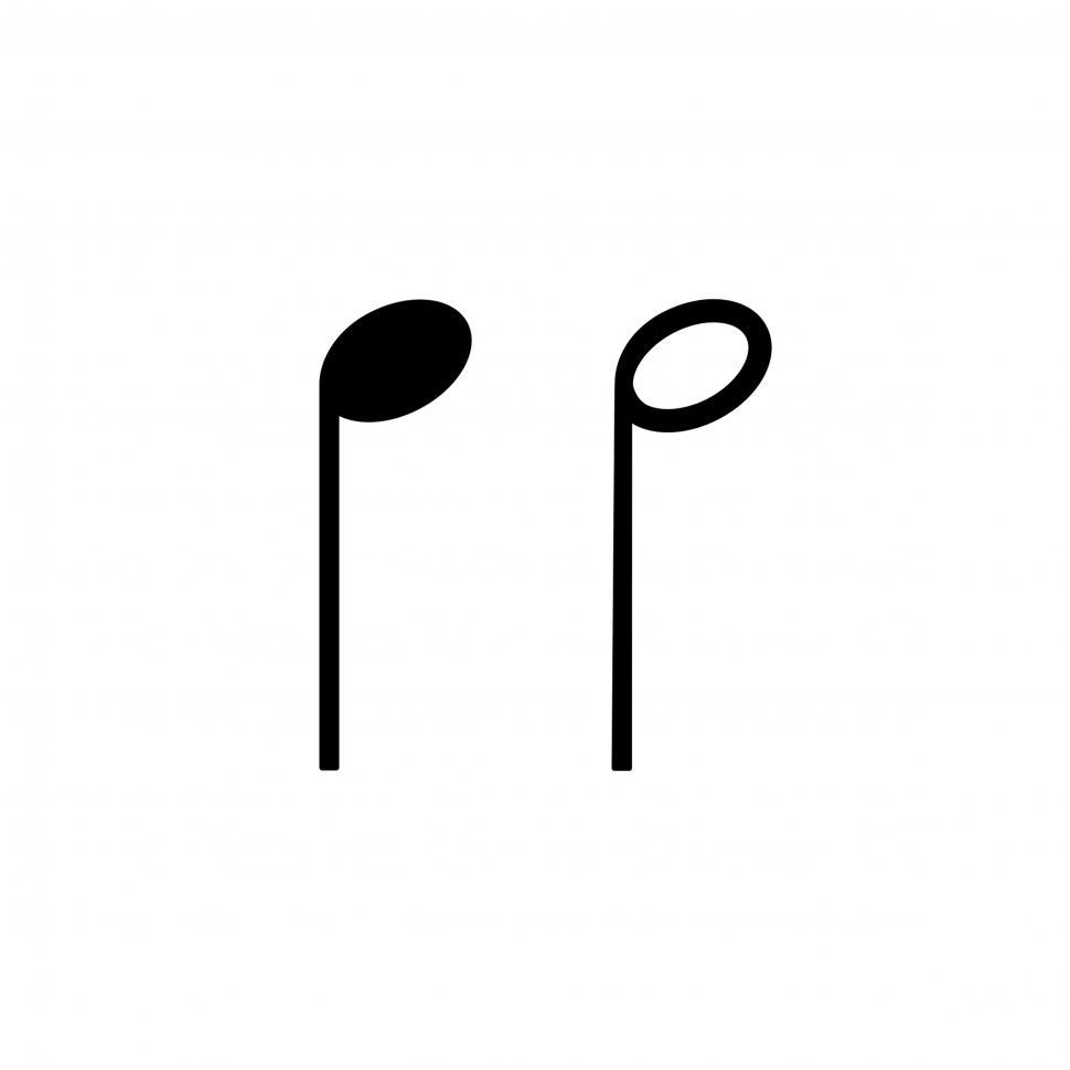 Free Image of Musical note Illustration vector on white background 