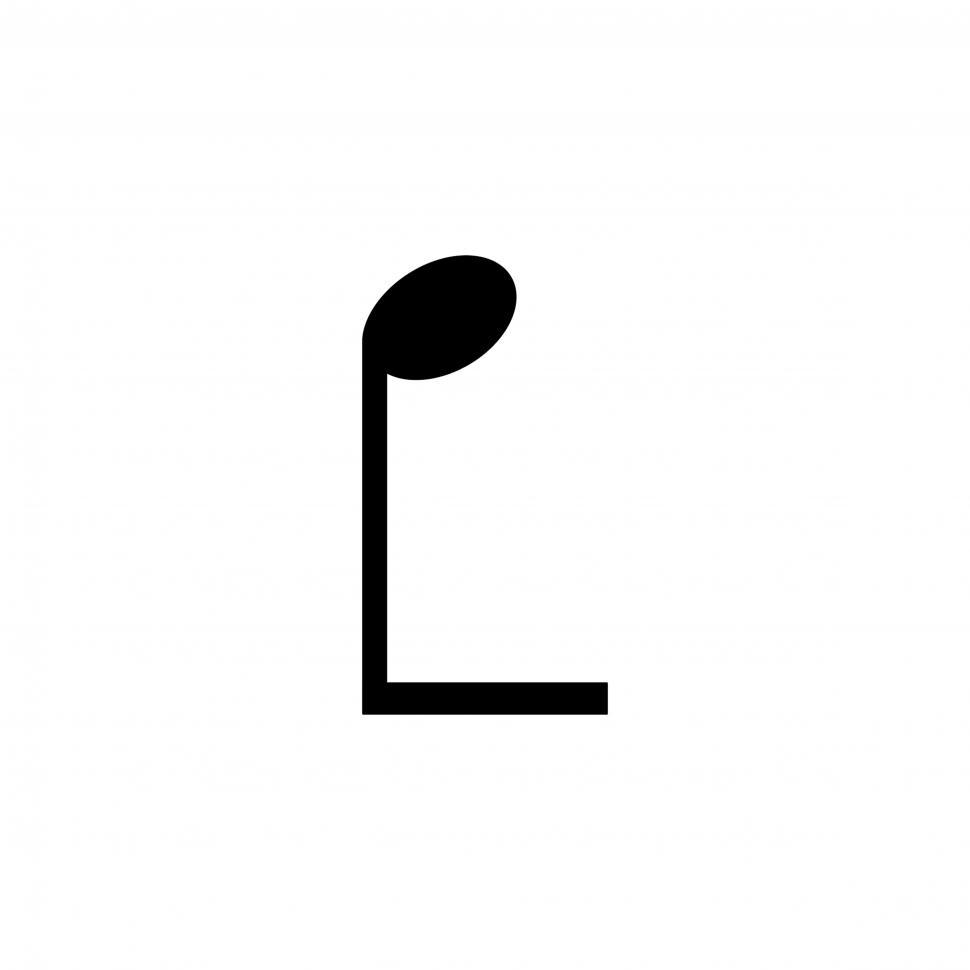 Free Image of Musical note Illustration vector on white background 