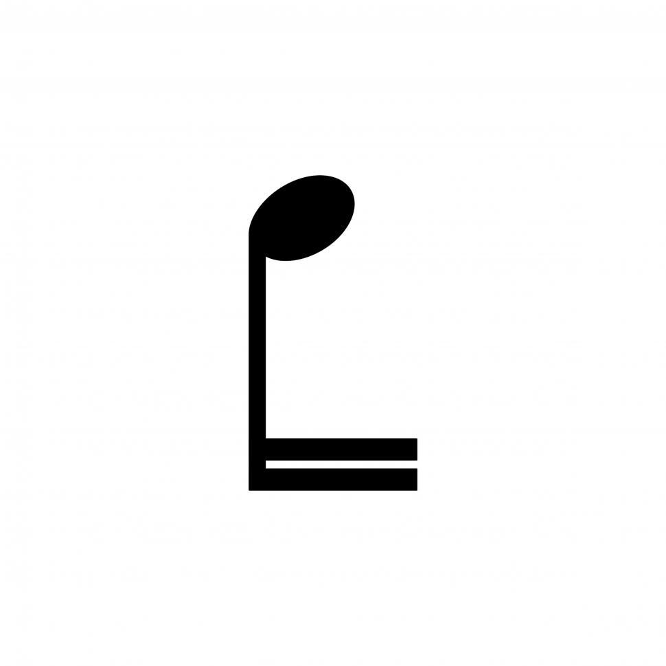 Free Image of Musical note Illustration vector on white background 