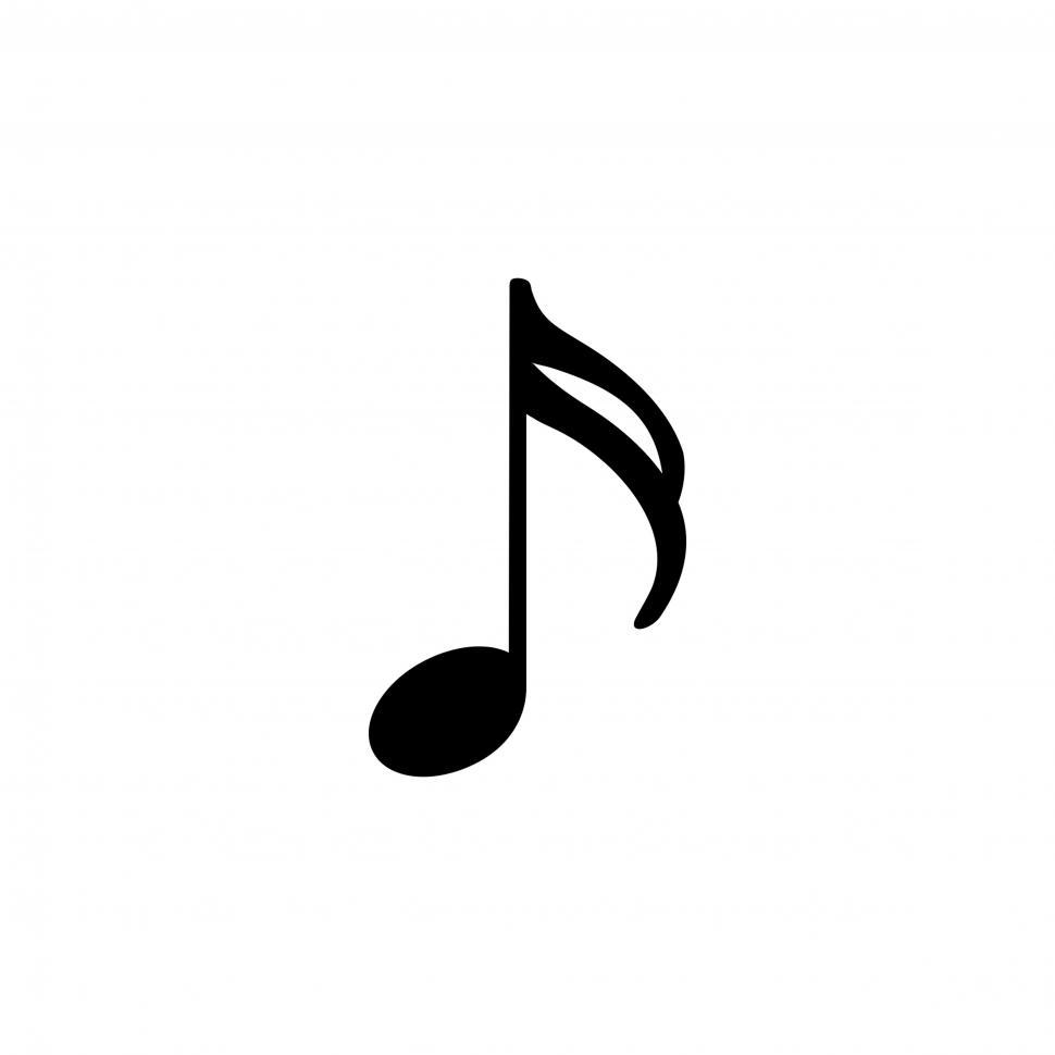 Free Image of Musical note Illustration vector on white background 