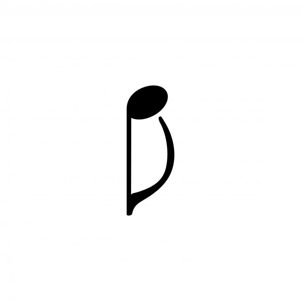 Free Image of Musical note Illustration vector on white background 