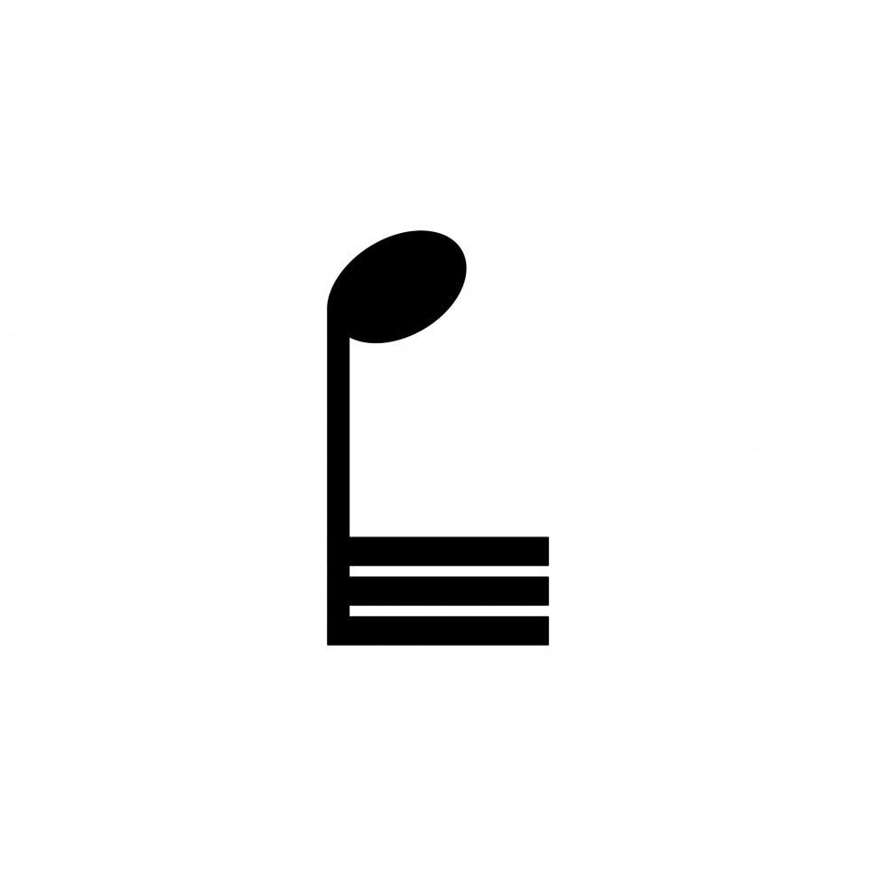Free Image of Musical note Illustration vector on white background 