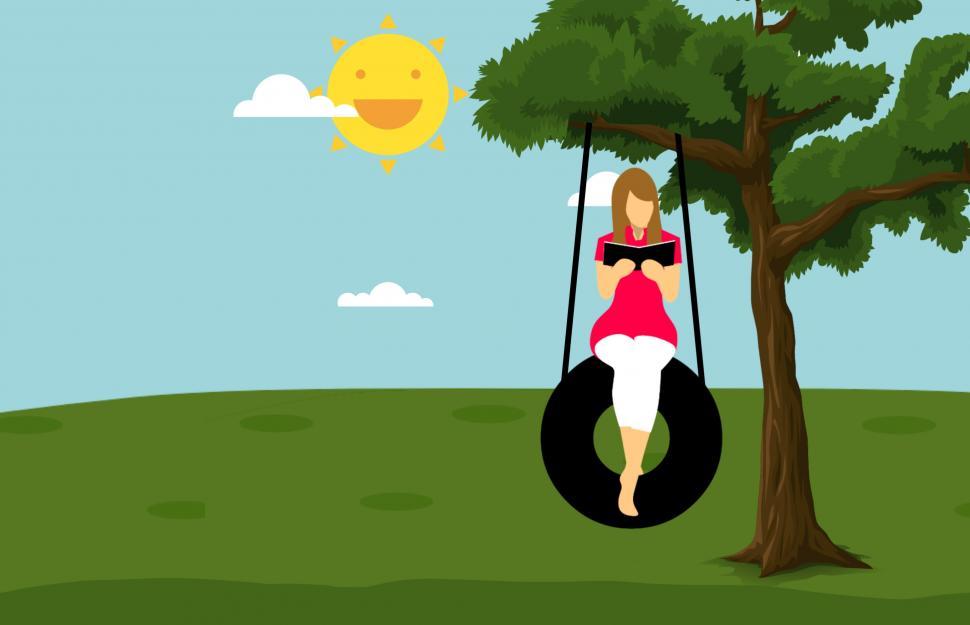 Free Image of Reading in park  