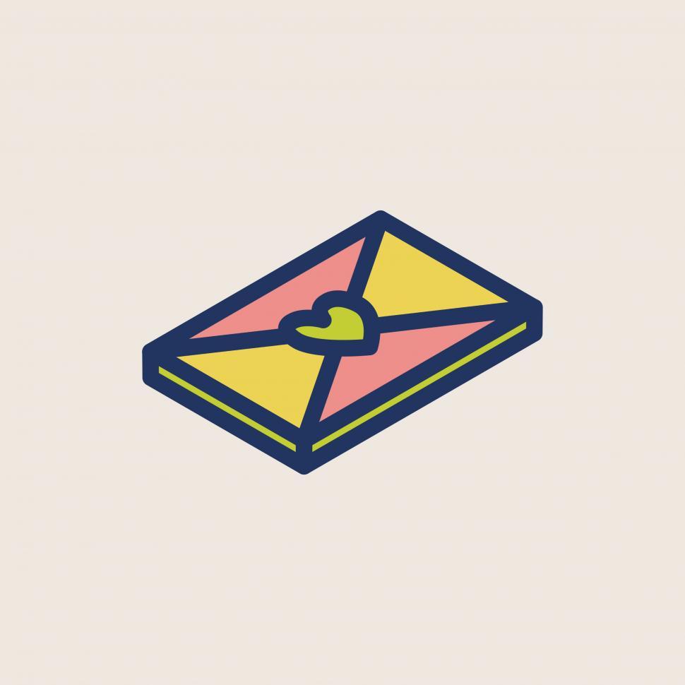 Free Image of Valentine envelope vector icon 