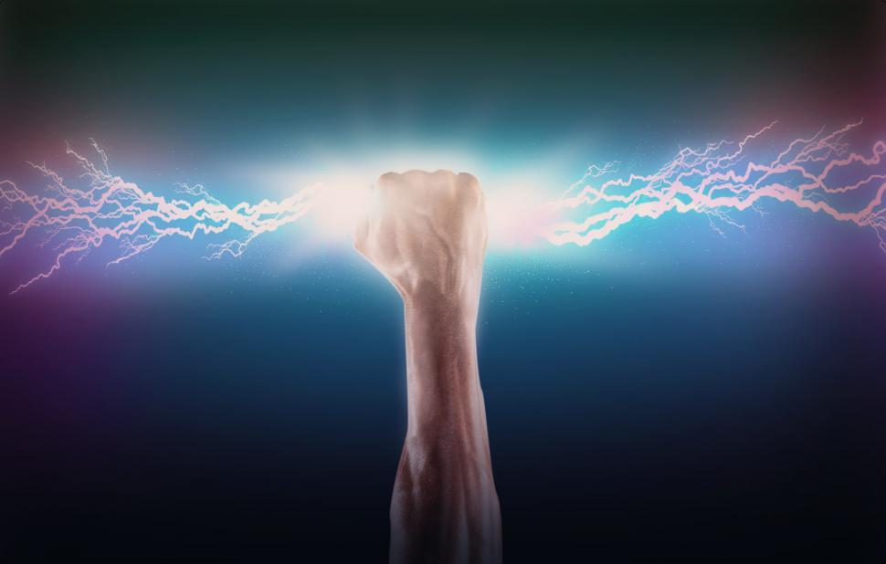 Free Stock Photo of Clenched Fist Grabbing Lightning Bolt - Ambition ...