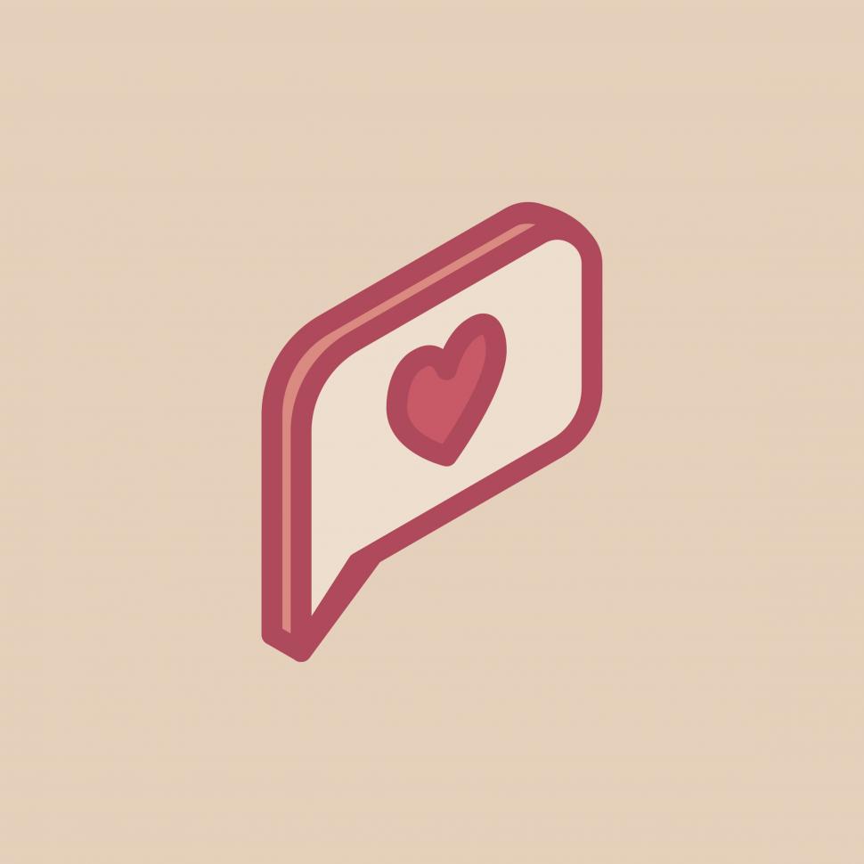 Free Image of Love speech bubble vector icon 