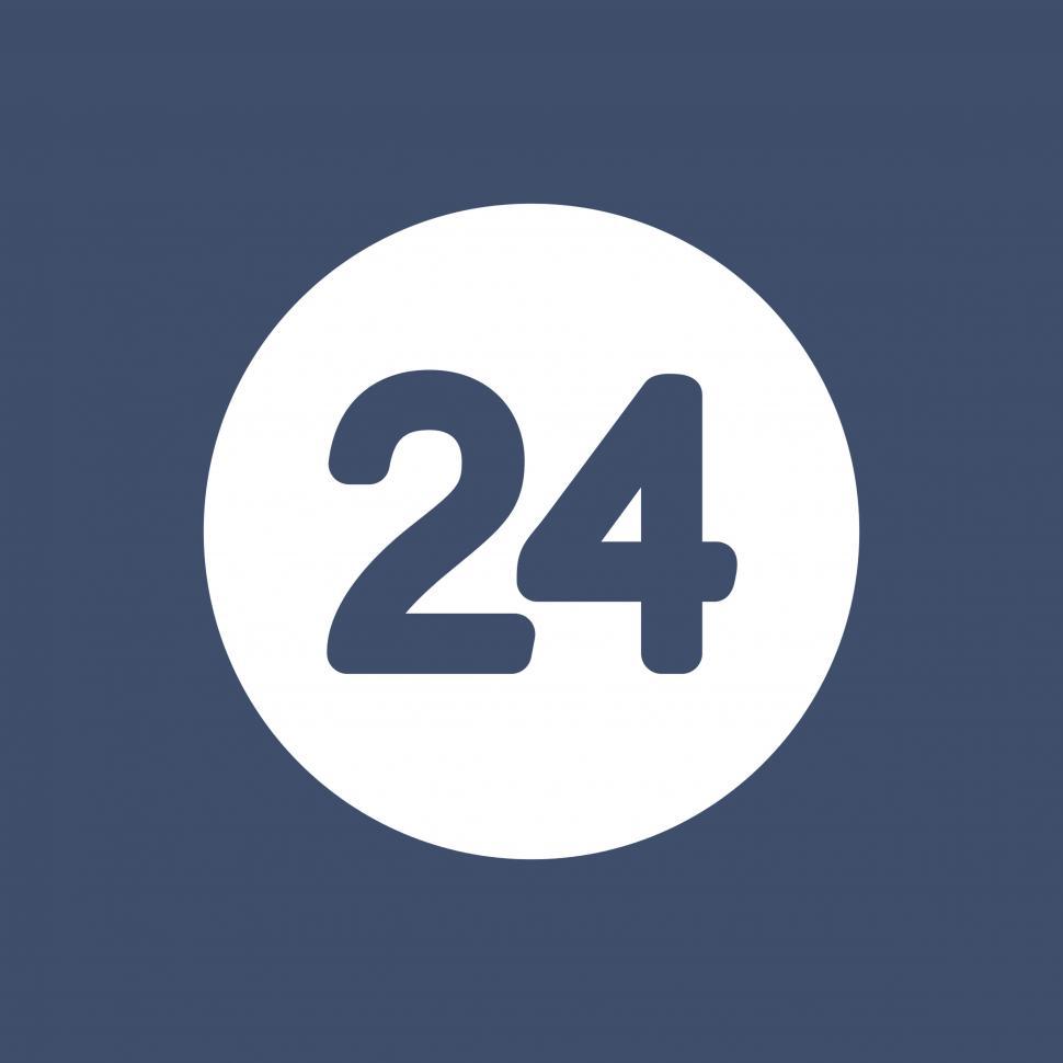 Free Image of Twenty Four hour vector icon 