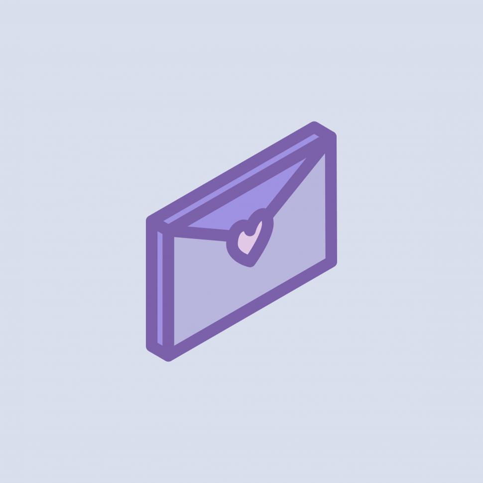 Free Image of Valentine envelope vector icon 