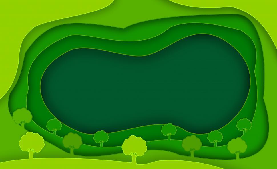 Free Image of Abstract Green Background and Trees - With Copyspace - Ecology a 
