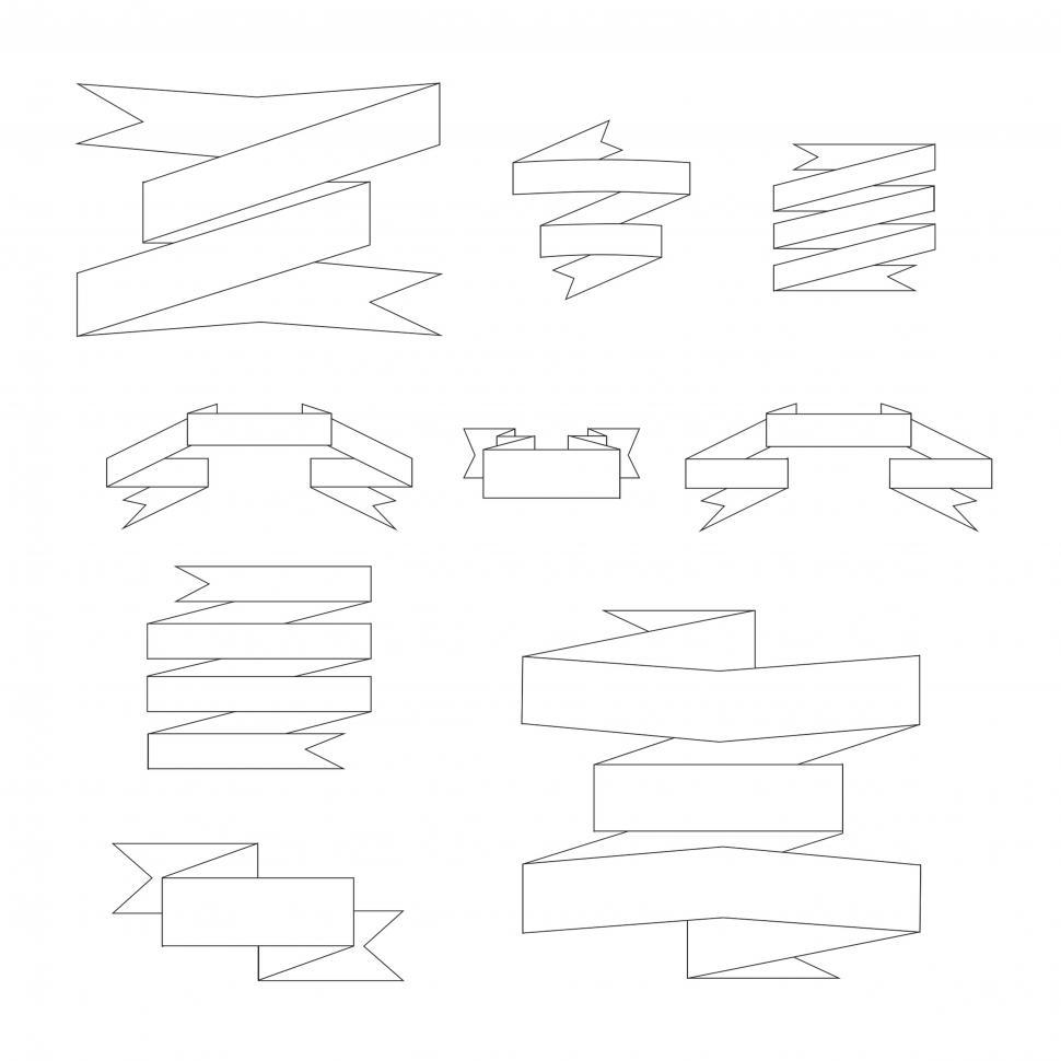 Free Image of Ribbon banner icons vector 