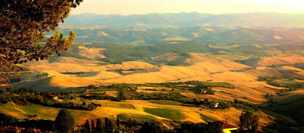 Free Image of Tuscany - Italy - View of Countryside from Volterra 