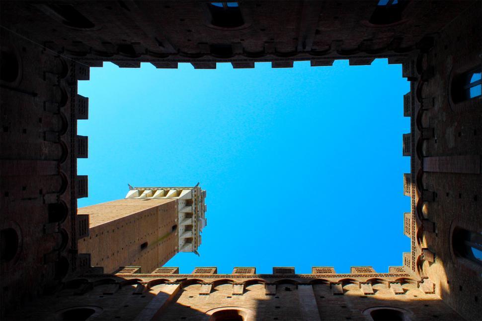 Free Image of Perspective of Torre del Mangia From Inside Palazzo Publico - Si 
