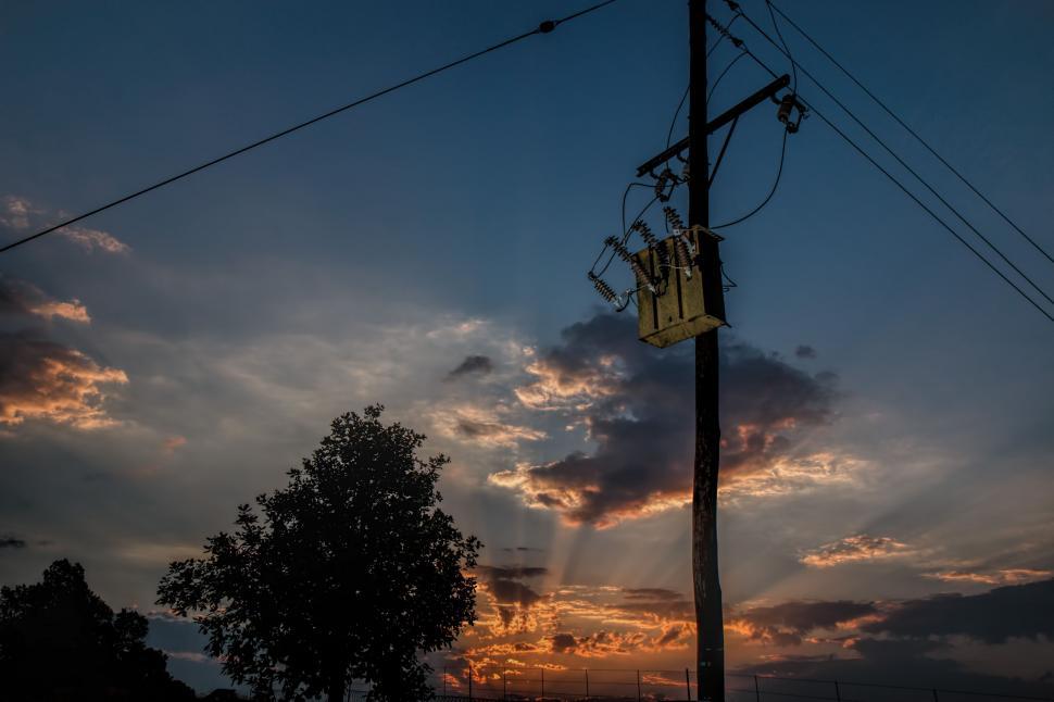 Free Image of Electricity Pole and Cables 