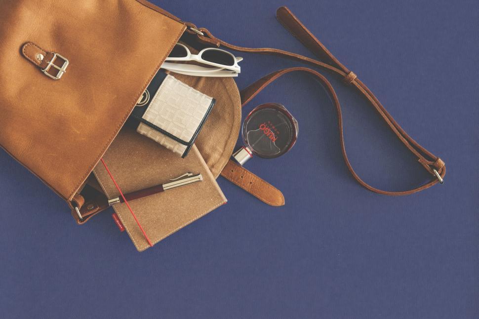 How to style and photograph a leather handbag on a tabletop