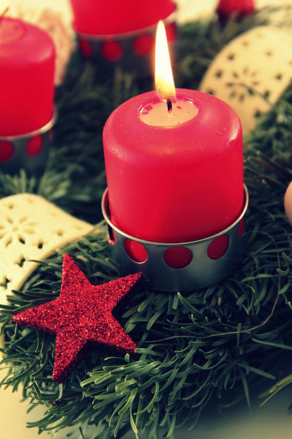 Free Stock Photo of Christmas candle | Download Free Images and Free