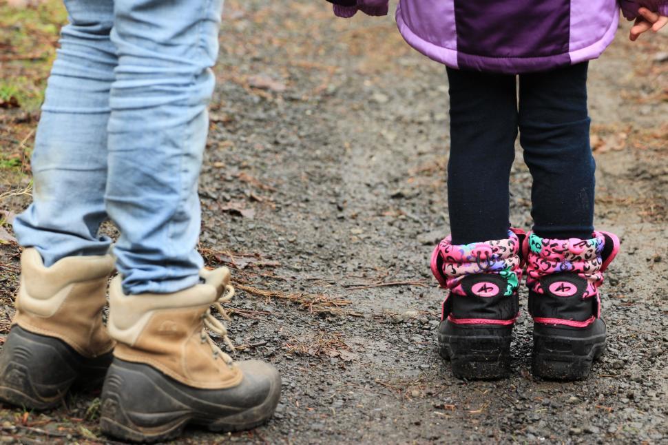 Free Image of Pairs Feet Hiking Shoes   